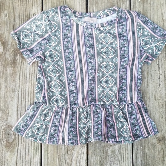 wonderly Other - Girl's Wonderly peplum top multi color medium